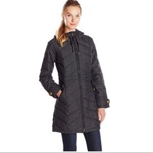 Prana Mona Down Filled Fish Tail Coat Slate Grey
